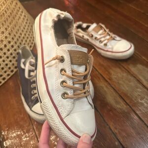 Converse White Canvas Chuck Taylor Sneakers